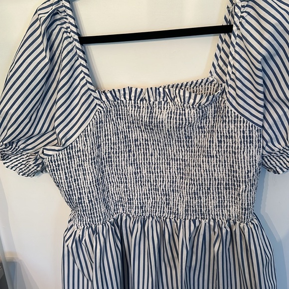 Draper James Poplin blue & white dress size 1X GUC - Picture 3 of 6